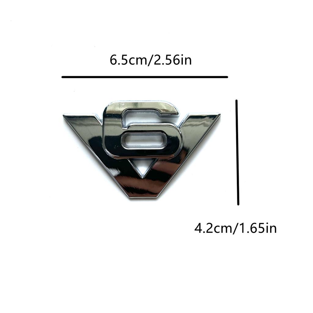 3D Metal Car Styling V6 V8 Displacement logo Fender trunk Rear Decal Emblem Badge Sticker
