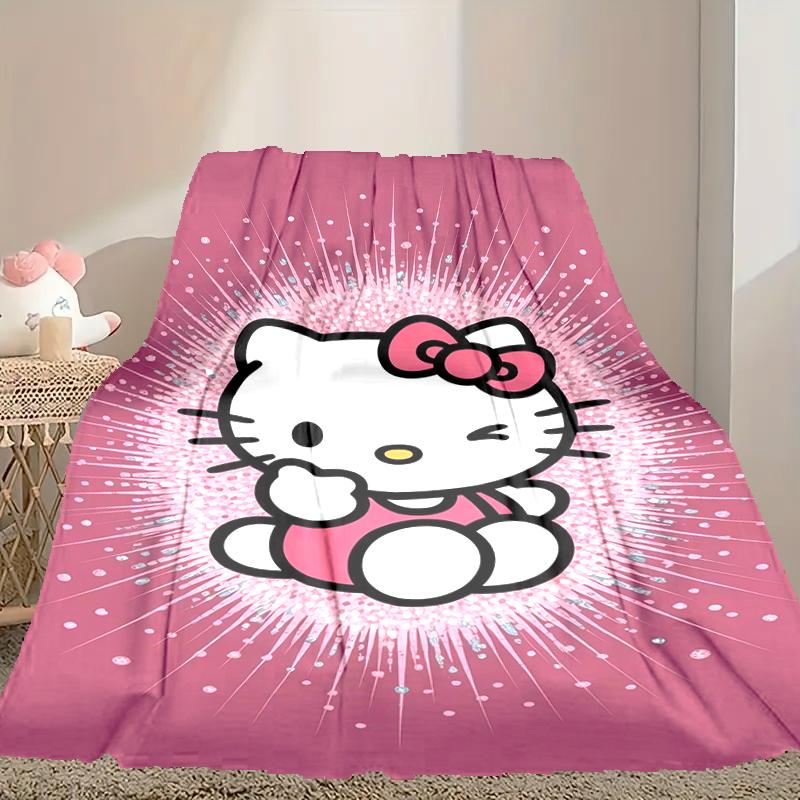 1pc Easy-Care Hello Kitty Blanket, Perfect for Couch, Bed, Home, Travel & More, Warm & Durable Printed Blanket