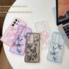 Glue Glitter Powder Butterfly Suitable for Samsung S25ultra Mobile Phone Case S24U S23FE Fashion Wave A56