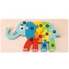 Customized Children'S Enlightenment Early Education Cognition Cartoon Animal Cognition Wooden Puzzle 3D Three-Dimensional Puzzle Puzzle