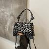 Leopard Print Retro Fashion Elegant Versatile Casual Portable Single Shoulder Oblique Span Women'S Small Square Bag