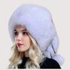 Natural Fur Winter Hat Women Fox 5 Ball Hats Fluffy Fur Elegant Fashionable Stylish Modest Warm Skull Volume Hats