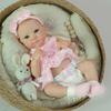 48cm Realistic Reborn Doll Bath Doll Bettie- Full Vinyl Body with Hand-Painted Hair & Pink Princess Dress