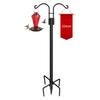 PIENSE Garden Planter Hook Planter Hanger Outdoor Hanging Lantern Stand Bird Feeder Pole (233cm)