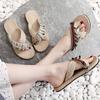 Handmade Slipper Women's Summer Bohemian Fashion Flowing Flat Beach Shoes