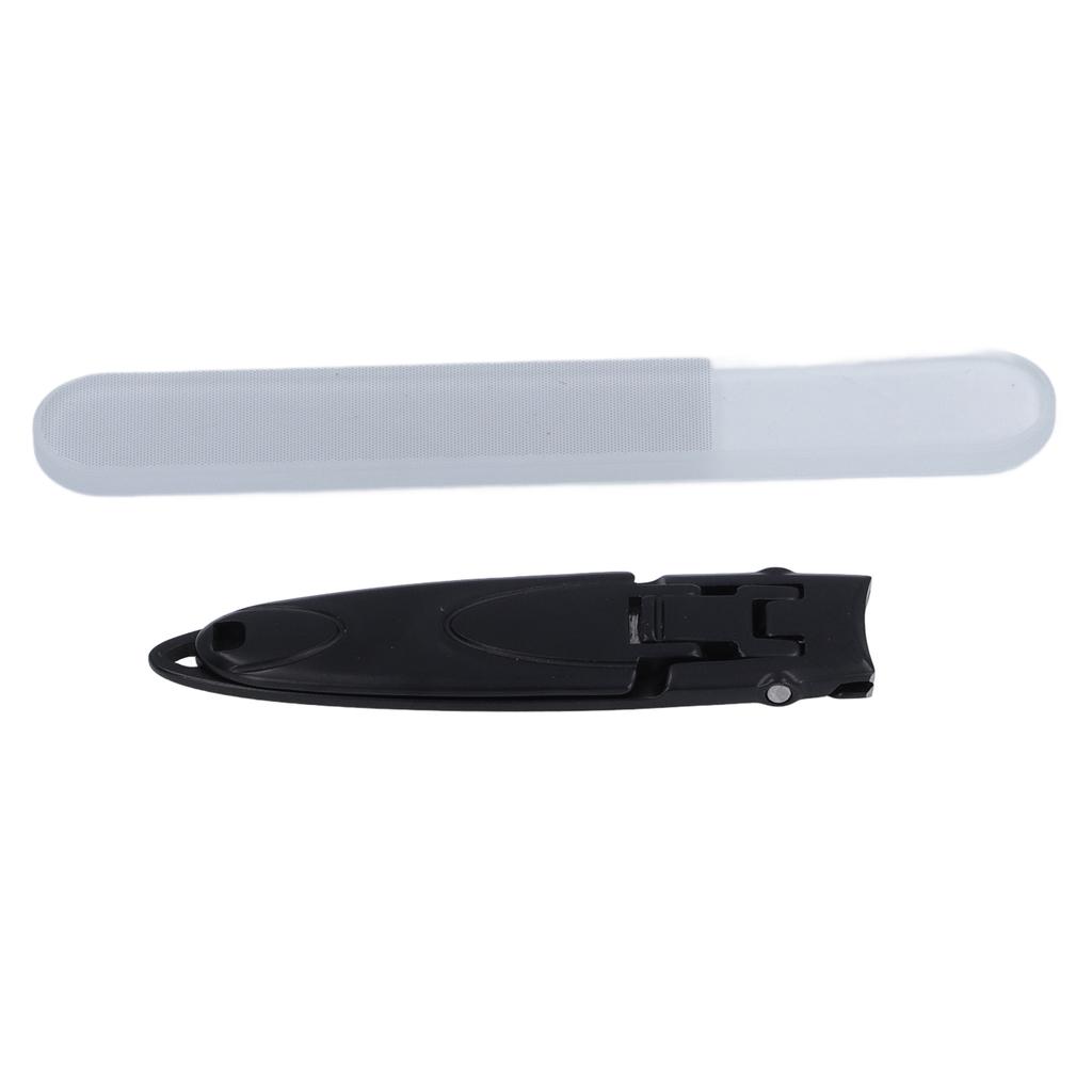 Набор щипчиков для ногтей Профессиональный набор с пилкой для предотвращения разбрызгивания Ультратонкий портативный из нержавеющей стали T