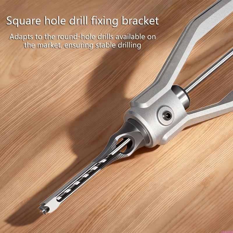 Алюминиевый кондуктор с квадратным отверстием Адаптер для сверла с квадратным отверстием Долбежный attachment для электроинструмента Регулируемый до 54 мм