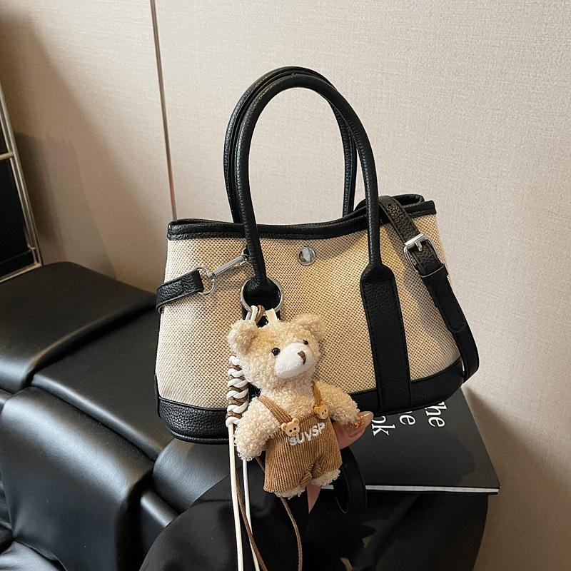 Корейская версия нишевый дизайн сумочка простая городская сумка на плечо женская 2025 лето трендовая новая парусиновая сумка-мессенджер