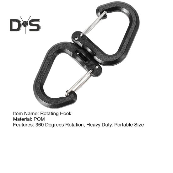 1/5 шт. вращающийся на 360 градусов крючок портативный легкий открытый кемпинг походный S-образный поворотный крючок вешалка пряжка для подвешивания кемпинговые аксессуары