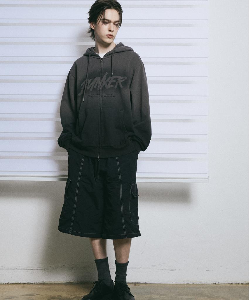 Худи на молнии Bunkerbuster Gradient Oversized Mq1Tu059_Угольный