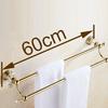 (24",60cm) Double Towel Bar With Crystal Gold Finish/Towel Holder,Towel Rack,Bathroom Accessories . YT-12898-G