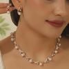 European & American Bohemian Style Light Luxury Pearl Earrings & Necklace Set