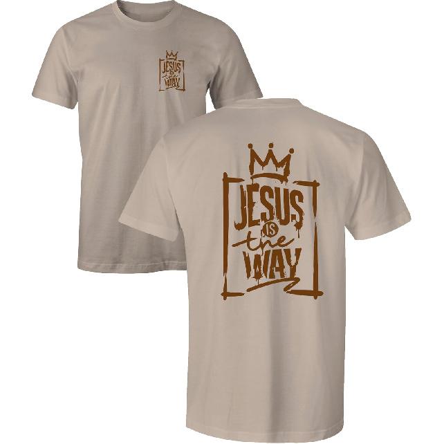 Ink Trendz Jesus is The Way Graffiti Cotton T-Shirt Christian Streetwear Graphic Tee for Men & Women Religious Urban Apparel
