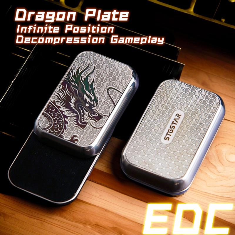 Пластина Дракона EDC Игрушка-антистресс Магнитный Механический Толкатель Карточек с Бесконечной Позицией - Металлический Спиннер для Взрослых для Снятия Стресса
