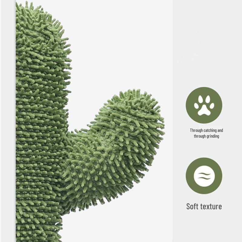 Cactus Cat Climbing Tree and Scratcher with Sisal Posts and Bed