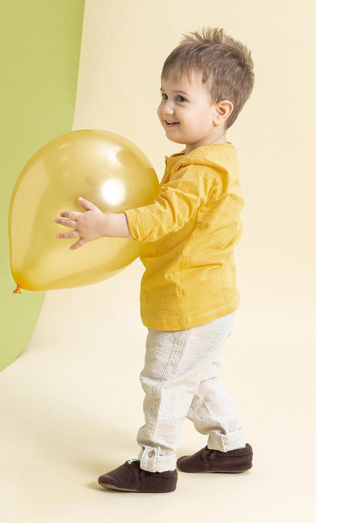 Ботинки Polar Barefoot Smart Booties из флиса коричневого цвета