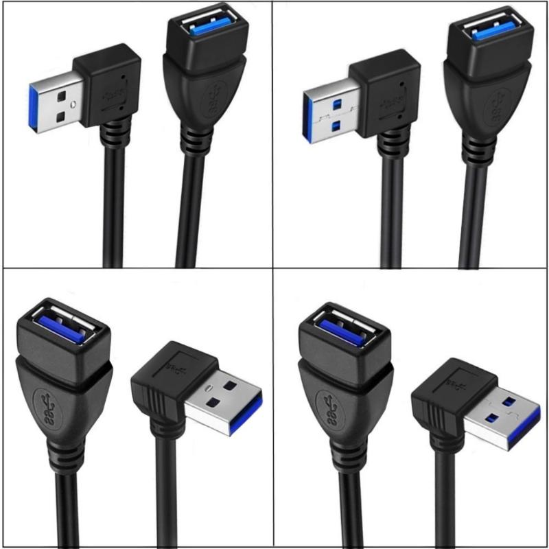 Удлинительный кабель USB 3.0 Папа-Мама под углом 90 градусов USB 3 Кабель-удлинитель USB для быстрой передачи данных и экономии места