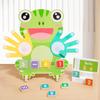 The Wooden Frog Finger Math Puzzle Toy Breaks Fingers Math Comes With 23 Double-Sided Cards Suitable For Children Aged 3-6