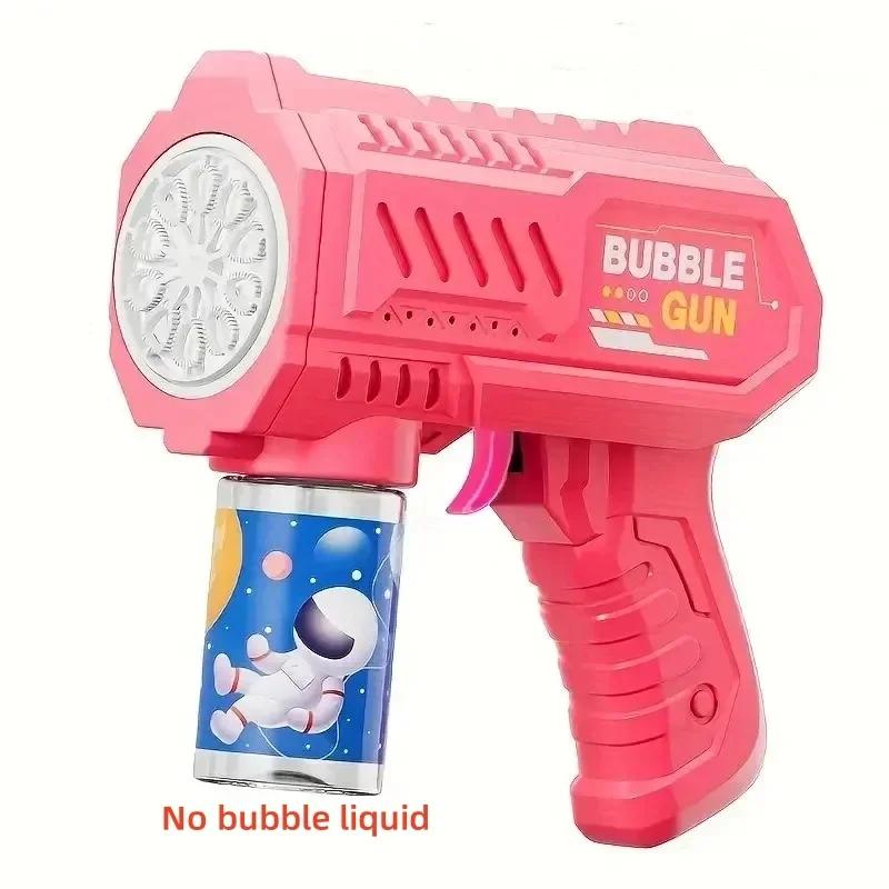 1PC 10 Holes Children Electric Bubble Gun Rocket Soap Automatic Bubble Machine Kids Summer Outdoor Bubble Blowing Toys for Kids