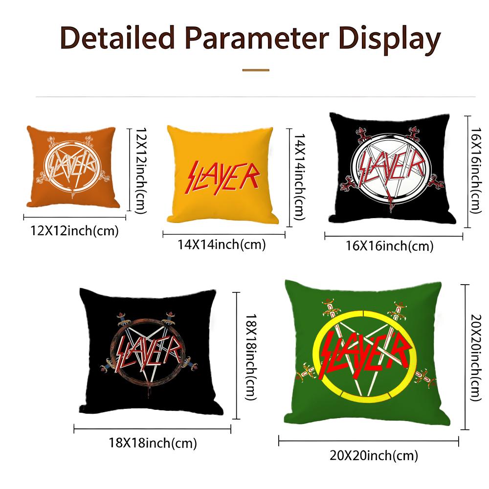 Metal Slayer Cushion Cover Cushion Cover Set 4Pcs 50X50 45X45 40X40 Pillowcase Decorative Sofa Home Decor
