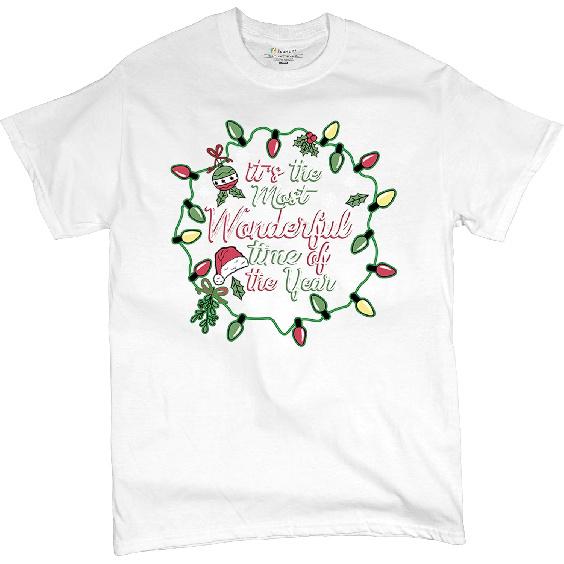 It's The Most Wonderful Time of The Year T-Shirt Christmas Lights Holiday Spirit Festive Season Jolly AF Men's Tee