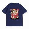 One Piece Luffy Unisex's 100% Cotton T-Shirt, Streetwear Breathable Fashion Anime Graphic Short Sleeve Unisex's Tops