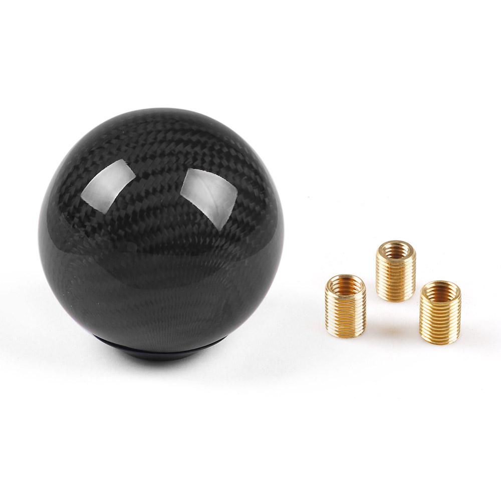Racing Real Carbon Fiber Gear Shift knob Manual Transmission Shifter Lever Knob Round Ball Shape Handle Knob