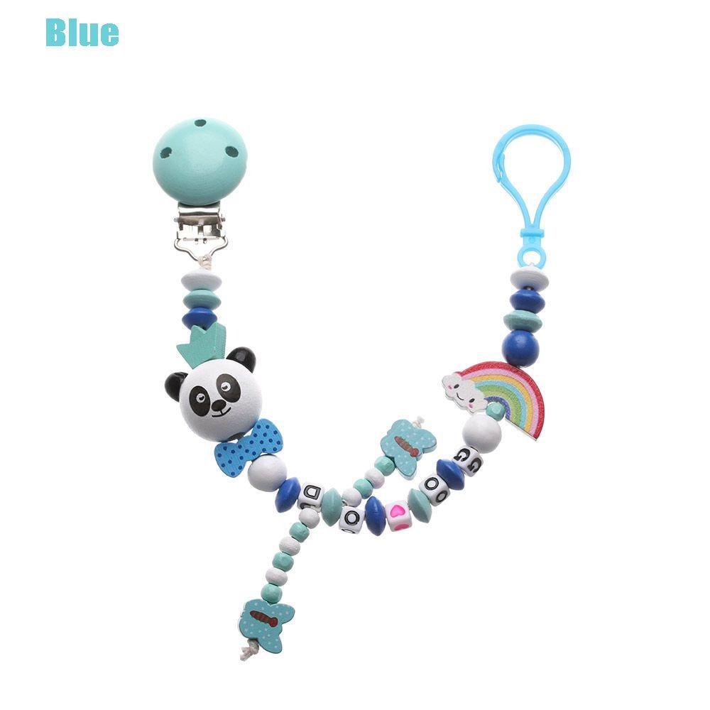 New Rainbow Panda Teething Soother Baby Chew Toy Pacifier Clip Pacifiers Chain