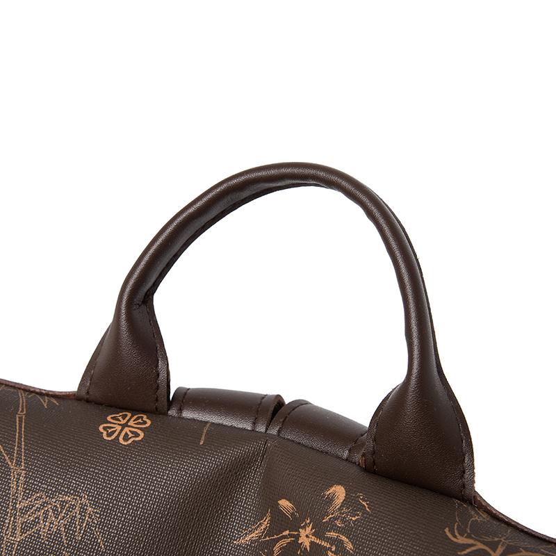 Рюкзак с принтом, женская сумка большой вместимости с защитой от краж, мягкий кожаный рюкзак для поездок на работу