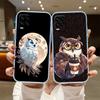 RE16 Cartoon Art Owl Transparent Phone Case for Samsung Galaxy A04 A04S A14 A23 A34 A54 M23 M33 M52 M53