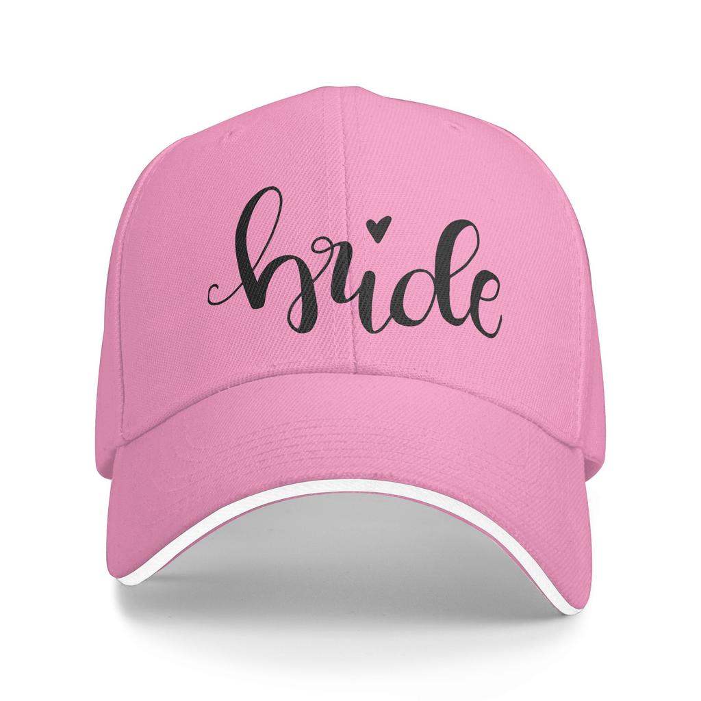 Bride Team Black Heart Casual Baseball Cap Outdoor Sport Trucker Hat Spring Adjustable Baseball Caps