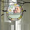 Bath-Time Ghost Reader Ornaments Cute Ghost Reading Book In A Bathtub Acrylic Hanging Suncatcher for Bathroom Window Wall Decoration