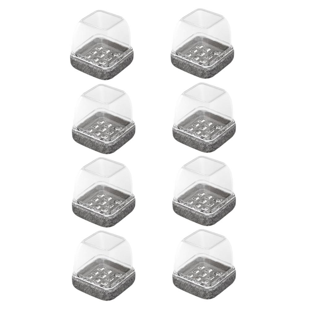 8pcs Non-slip Chair Leg Floor Protectors Wear-resistant Resilient Chair Leg Silent Mat Scratch-proof Thickened