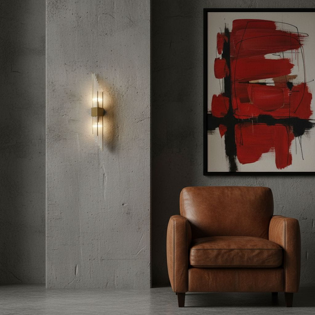 Slash - Large Crystal Wall Lamp 50cm, 2xE14, Gold, Brass