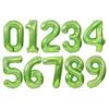 Зеленый шар 40 дюймов 0-9 День рождения Цифровой шар День рождения Вечеринка Годовщина Фон Макет Декоративный шар
