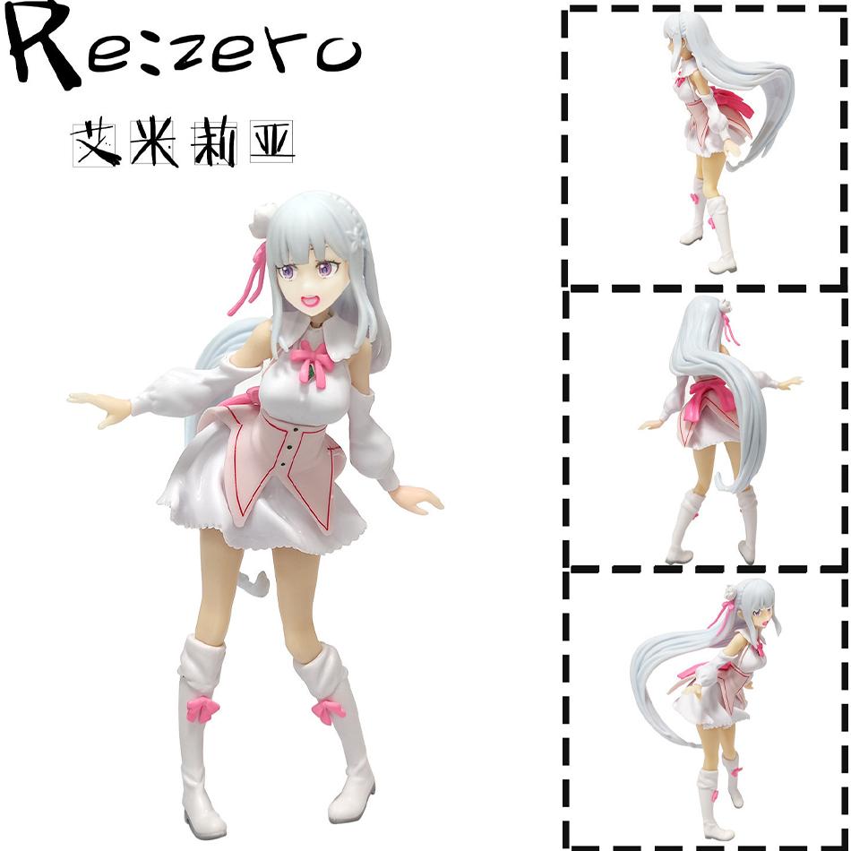 17см Ре: Фигурка Аниме Emilia из Re:Zero Начиная Жизнь в Другом Мире Фигурки Действия Кавайная Коллекция Emilia Memory Snow Модель Красивые Игрушки