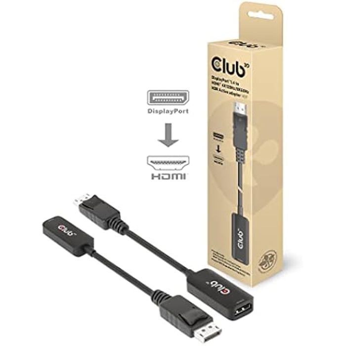 Adaptateur Actif HDR - Club 3D - DisplayPort 1.4 Vers HDMI - 4K 120Hz - 8K 60Hz - Audio LPCM