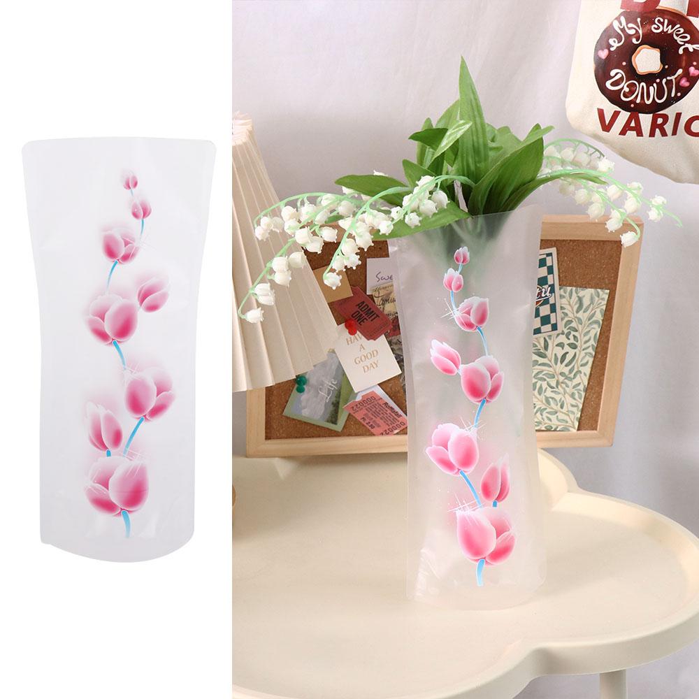 Креативная Складная ПВХ Складная Ваза Многоразовая Легко Хранить Мультяшная Ваза для Цветов Милая Простая Ваза для Цветов Свадебная Вечеринка