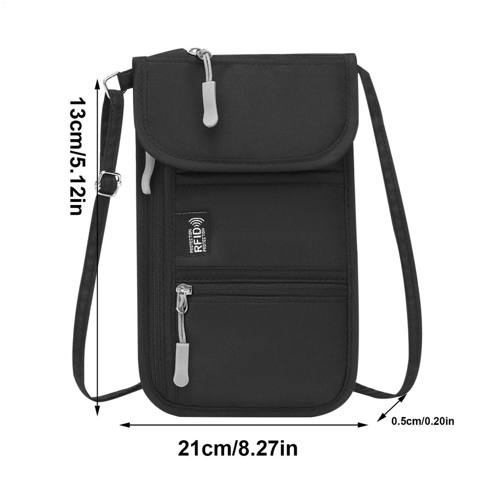 Дорожный держатель для паспорта Дорожная сумка для паспорта Противоугольный держатель для документов Картхолдер Для повседневных походов Бега Отпуска Бизнеса