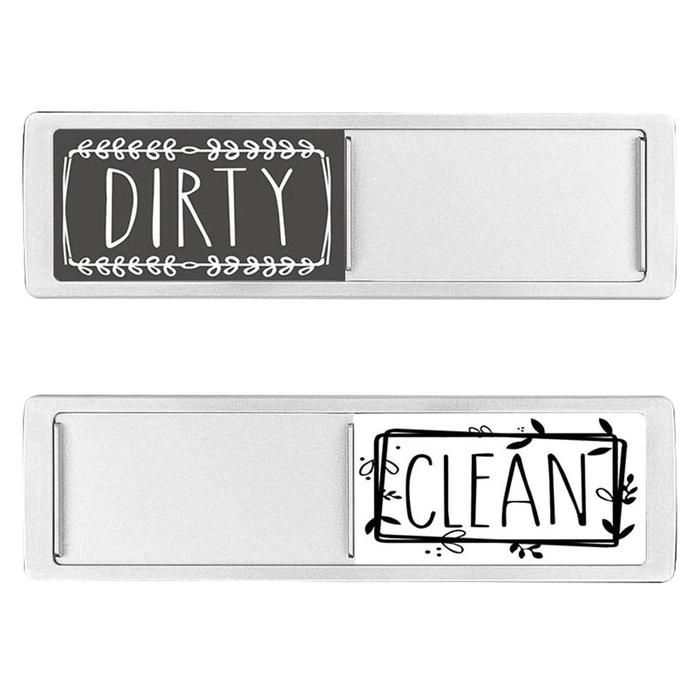 Clean Dirty Dishwasher Magnet Indicator Sign Large Text Magnetic Indicator Sign Slide Super Strong Magnet Sign Kitchen Supplies