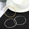 Big Circle Gorgeous Wedding Engagement Drop Dangle Stud Crystal Round Shape Round Hoop Earrings