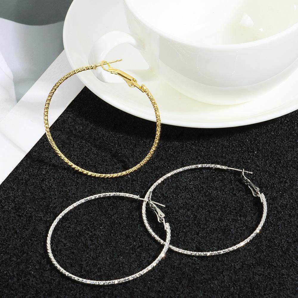 Big Circle Gorgeous Wedding Engagement Drop Dangle Stud Crystal Round Shape Round Hoop Earrings