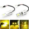 80W Fog Light Bulb Aluminum Alloy H3 LED Yellow Light