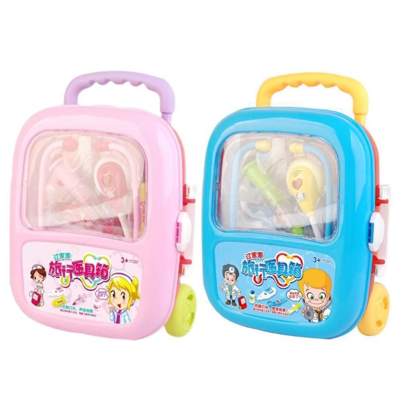 Kids Pretend Play Doctor Kits Travel Case Medicals Tool Interactive Learning Toy For Preschoolers And Toddler Roleplay