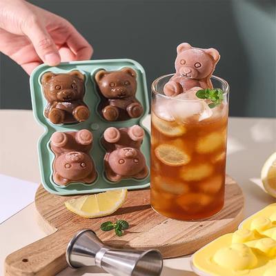 Силиконовая форма для льда Милый Мишка Форма для льда Легко доставать Кубики льда для Кофе Молочного Чая Сока Шоколада Желе Мыла для Вечеринки Семьи