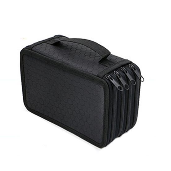 Четырехслойная сумка-карандаш, однотонная квадратная коробка для канцелярских принадлежностей большой емкости с 72 отверстиями