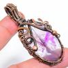 Sage Amethyst Handmade Copper Wire Wrap Jewelry Pendant 2.60" T8y93