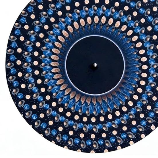 1/2 шт. Анимированный зоотропный слипмат 12 дюймов Матовый диск для проигрывателя с оптической иллюзией Анимированный виниловый слипмат с эффектом движения зоотропа Кинетический визуальный проигрыватель