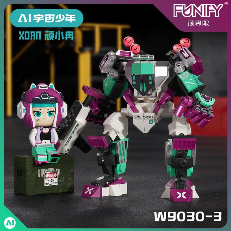 Tide Play Строительный блок Ai Less Меха Командная модель Фигурка Сборка из мелких деталей Робот Игрушка