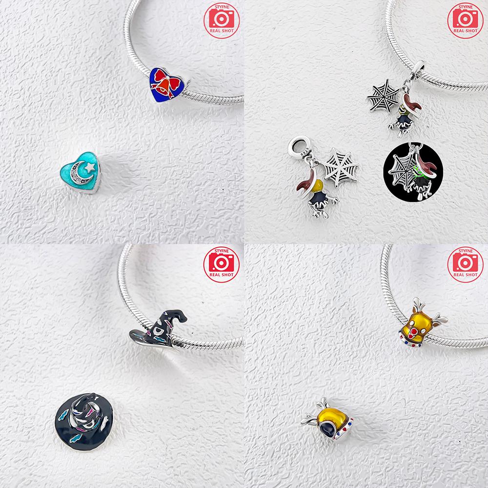 Original Copper Purple Magic Hat Pendant Pumpkin Skull Head Beads Fit Bracelet Women Jewelry Diy Gift Accessory Making